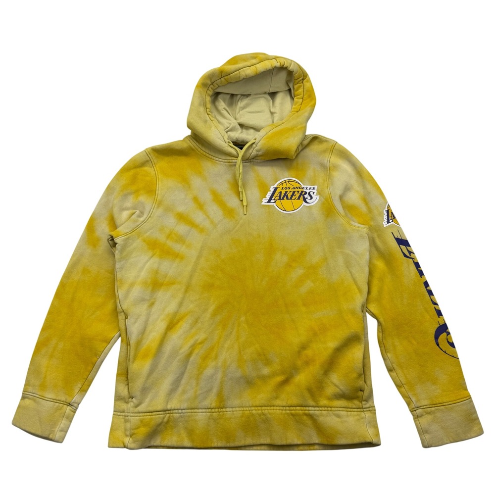 Hollister NBA Los Angeles Lakers Tie Dye Hoodie Yellow Mens Medium